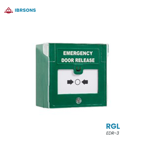 RGL ELECTRONICS - EDR-3 Surface Fitting Resettable, With Buzzer & LED Emergency Door Release - Single & Multiple Pole Contacts