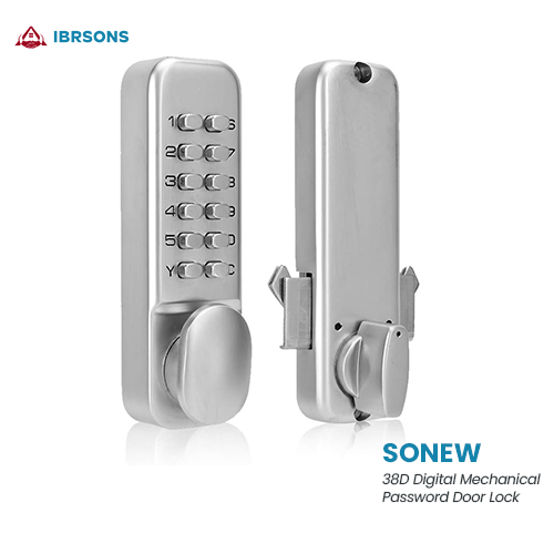 SONEW - 38D Digital Mechanical Password Door Lock – 1–11 Digit Combination Sliding Door Lock, Zinc Alloy