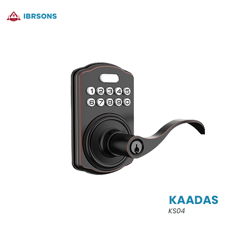 KAADAS - KS04 Elegant Design 2 Way Keypad & Mechanical Key Methods, Automatic Locking & One-Time Pin Code Feature Digital Door Lock - IP 54 Rated