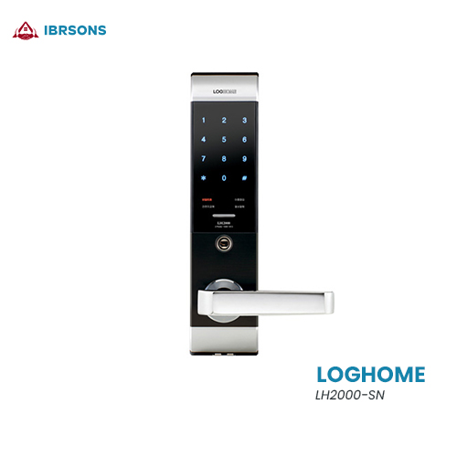 LOGHOME - LH2000-SN Simple & Convenient Modern Design 3 Way Operated Pin, Key & Card Digital Door Lock - Remote Control (Optional)