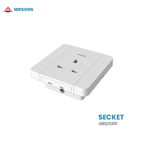 SECKET - GBQ13301-A Splashing Waterproof & Electric Shock Proof UK Single Wall Socket
