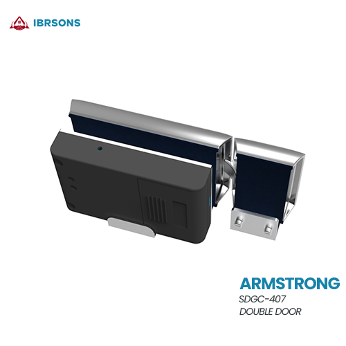 Armstrong - SDGC-407 Card Operated Unique Design Safe & Secure Smart Glass Cabinet Lock - For Double Doors