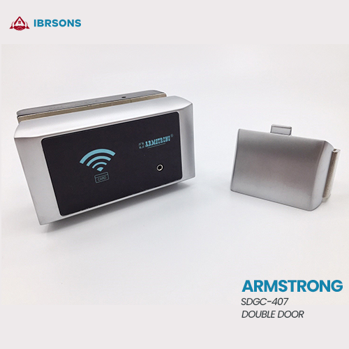 Armstrong - SDGC-407 Card Operated Unique Design Safe & Secure Smart Glass Cabinet Lock - For Double Doors
