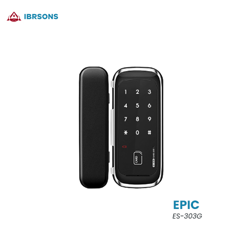 EPIC - ES-303G Elegant Design 2 Way Operated RFID Card & Pin Method Digital Glass Door Lock
