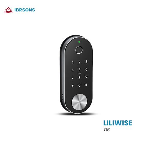 T1B - Elegant Design 7 Way Operated Fingerprint, Card, Pin, App, Bluetooth, Remote & Emergency Key Method Digital Door Lock - Wifi Bridge (Optional)