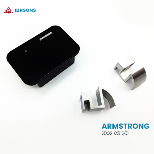 Armstrong - SDGS-001 Card Operated Unique Design Safe & Secure Smart Glass Cabinet Lock - For Single/Double Doors.