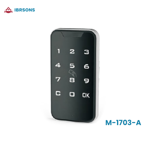 IBRSONS-M-1703 Advanced Digital Lock – Keyless Entry with Private & Public Modes For Lockers, Cabinets | Black Zinc Alloy
