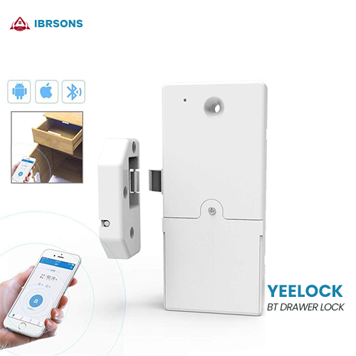 YEELOCK - Bluetooth Electronic Hidden Digital Auto Safety Home Security Drawer Lock - ABS Lock Housing
