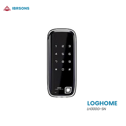 LOGHOME - LH300G-SN Simple & Convenient Modern Design 2 Way Operated Pin & Card Digital Glass Door Lock