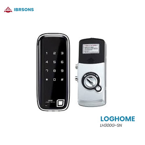 LOGHOME - LH300G-SN Simple & Convenient Modern Design 2 Way Operated Pin & Card Digital Glass Door Lock