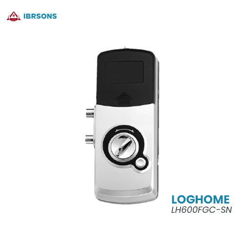 LOGHOME - Elegant Design 4 Way Operated Fingerprint, RFID Card, Key & Pin Method Digital Glass Door Lock LH600FGC-SN - Remote Controlled (Optional)