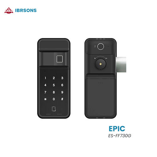 EPIC - ES-FF730G Elegant Design 7 Way Operated Fingerprint, RFID Card, Key & Pin Method Dual Way Digital Door Lock - Remote Controlled (Optional)