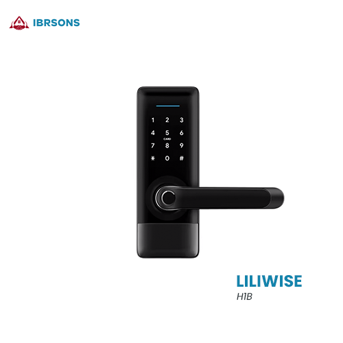 H1B - Elegant Design 7 Way Operated Fingerprint, Card, Pin, App, Bluetooth, Remote & Emergency Key Method Digital Door Lock - Wifi Bridge (Optional), Only Silver Available
