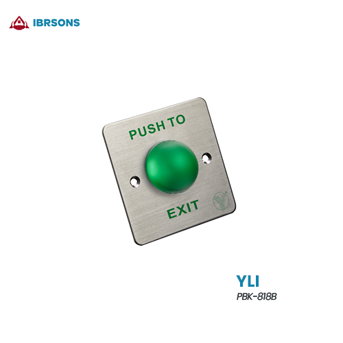 YLI - PBK-818B Push Button Without Back Box(NO/NC)(Stainless Steel) 86mmx86mm